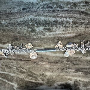 Jes MaHarry silver charm bracelet heavy and beautiful!